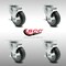 Service Caster 4 Inch SS Thermoplastic Rubber Swivel Top Plate Caster Set with Brake SCC SCC-SS20S414-TPRB-TLB-4 - alternate 5